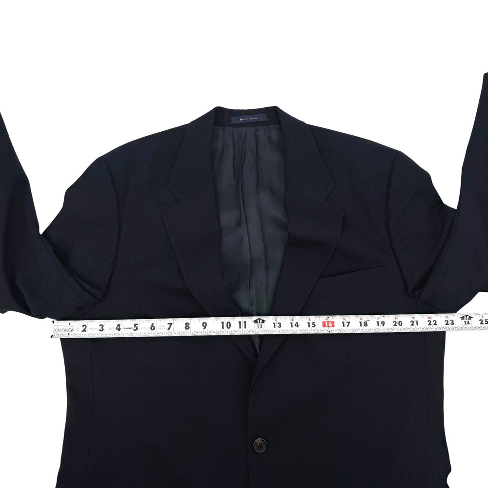 Ralph Lauren Mens Navy Blue 100% Wool 2-Button Blazer Sport Coat Vintage Canada - Picture 15 of 15